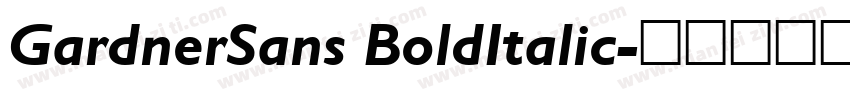 GardnerSans BoldItalic字体转换